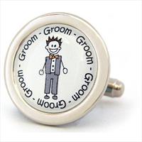 Richard Cammish Groom Character Cufflinks by