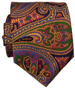 Richard James Green Classic Paisley Tie by