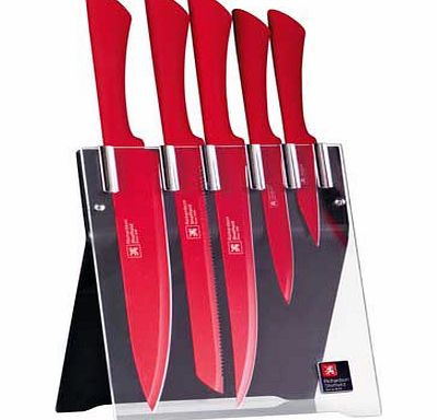 Richardson 5 Piece Knife Block Set - Red