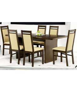 richmond Dark Oak Dining Table and 6 Chairs