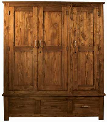 Richmond Dark Wood Triple Wardrobe