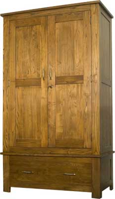 richmond DOUBLE WARDROBE AND DRAWER DARK WOOD