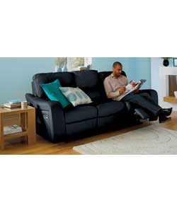 Large Recliner Sofa - Black