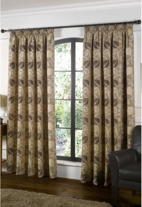 Richmond Mocha Lined UK Made Curtains