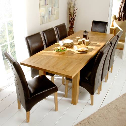 Richmond Oak Dining Range 02. Richmond Oak Large Dining Table Set (Extending table   6 Chairs)