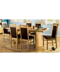 Oak Dining Table and 6 Chairs