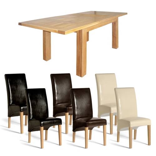 Small Extending Table + 6 Olivia Chairs