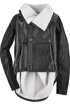Rick Owens Shearling lined leather jacket