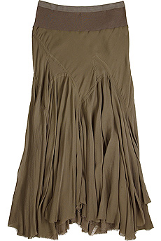 Rick Owens Silk crepe skirt