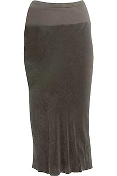 Rick Owens Velvet ruched skirt