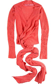 Rick Owens Waffle knit blend wrap cardigan