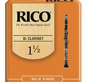 Rico Clarinet Reeds Strength 1.5 Pack of 10