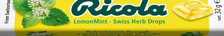 Ricola Lemon Mint Swiss Herb Drops Stick 32g