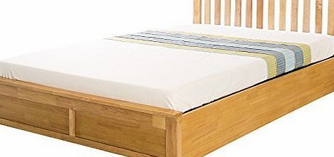 Right Deals UK Como Wooden Ottoman Storage Bed - Oak or White - 4ft6 Double or 5ft Kingsize (Oak, Kingsize 5ft)