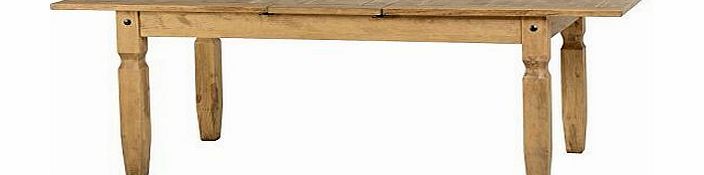 Right Deals UK Corona Extending Dining Table in Distressed Waxed Pine 160cm - 200cm