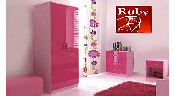Rightdeals Otawa Caspian Black Gloss Bedroom 3 Piece Furniture Package