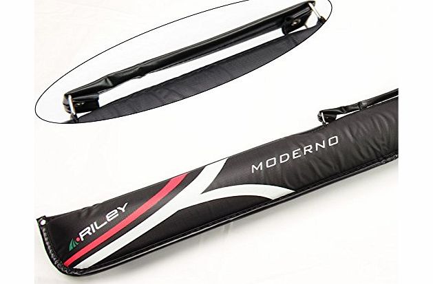 Riley MODERNO Black Padded Soft 2pc Snooker Pool Cue Case