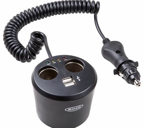 Ring Automotive Ring 12 volt In-Car Can Multisocket with Twin USB Socket