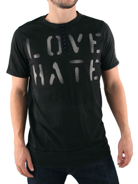 Ringspun Black Love Hate T-Shirt