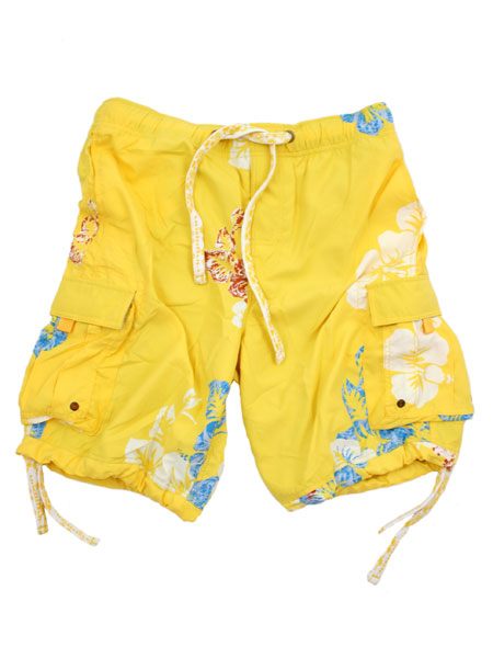 Ringspun Bleach Yellow Droit Swim Shorts