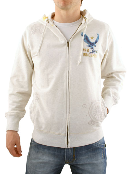 Ringspun Ecru Marl Attacko Zip Thro