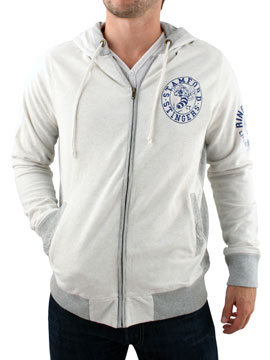 Ringspun Ecru Marl Hornet Zip Thru Hood