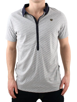 Ringspun Grey Corner Polo Shirt