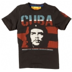 Ringspun Mens Cuba T-Shirt Faded Black