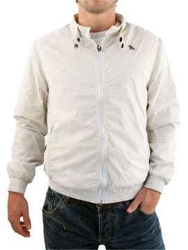 Ringspun White Kartu Zip Thru Jacket