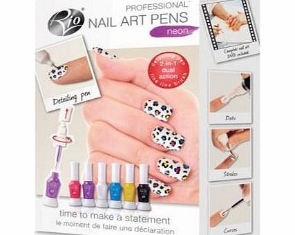Rio Neon Nail Art Pen Set
