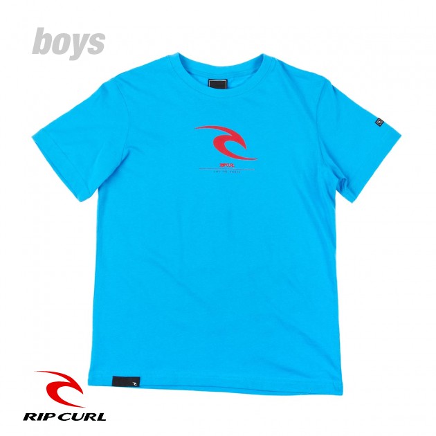 Rip Curl Boys Rip Curl Icon SS T-Shirt - Dresden Blue