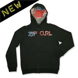 rip curl Boys Spacism Zip Hoody - Black