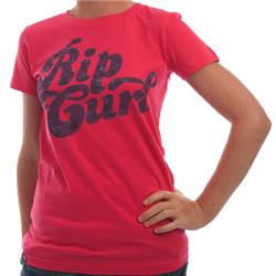 rip curl Girls Leo Logo T-Shirt - Pink