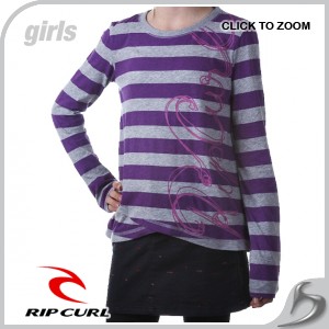 Rip Curl Girls T-Shirts - Rip Curl Big Stripes