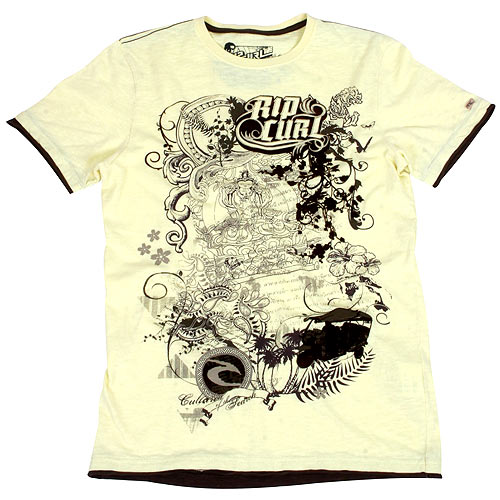 Rip Curl Mens Rip Curl Balangan Tee 3245-wax Yellow