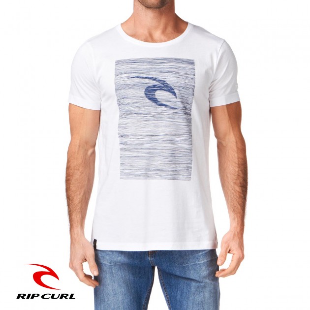 Rip Curl Mens Rip Curl Engraved S/S T-Shirt - Optical