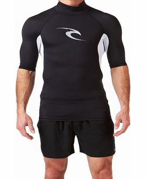 Rip Curl Mens Rip Curl Fade Mid Collar Short Sleeve Rash