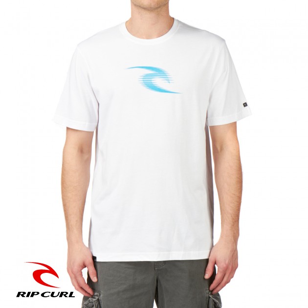 Rip Curl Mens Rip Curl Icon Sonar T-Shirt - Optical White