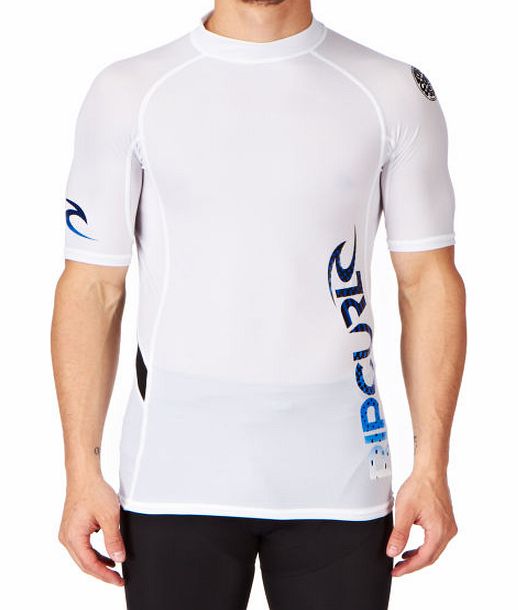 Rip Curl Mens Rip Curl Lines Short Sleeve Rash Vest -