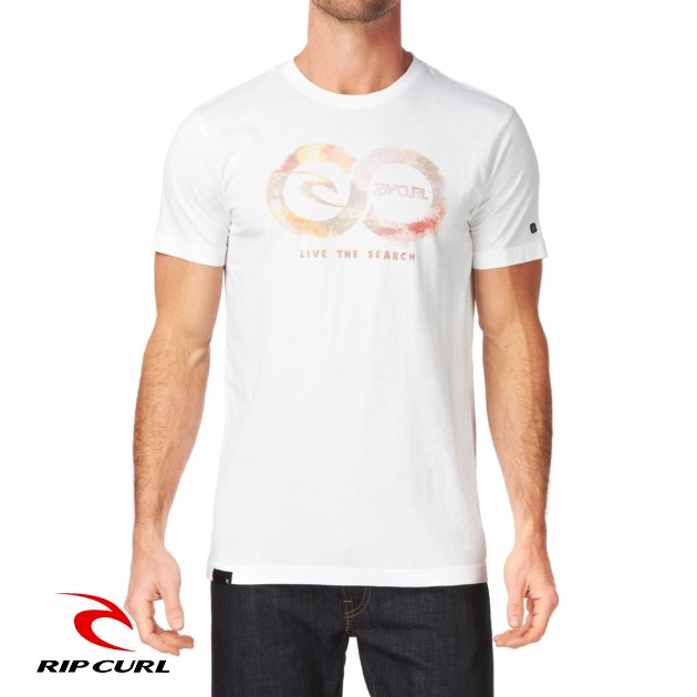 Rip Curl Mens Rip Curl Salt Search T-Shirt - Optical White
