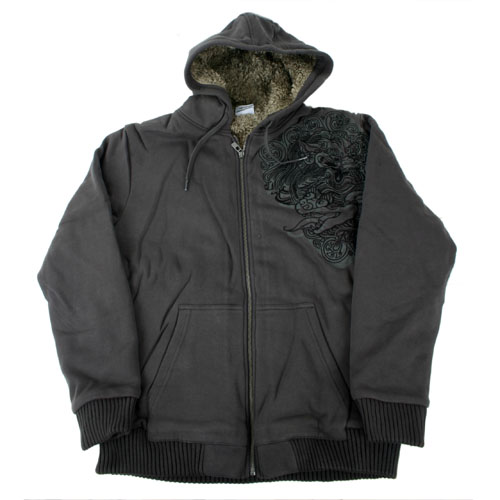 Rip Curl Mens Rip Curl Teanau Full Zip Hoody Raven Gray