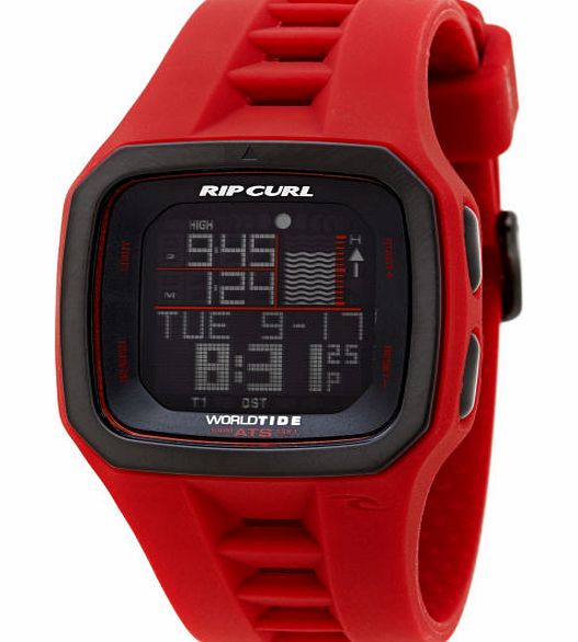 Rip Curl Mens Rip Curl Trestles Pro W/tide Watch - Red
