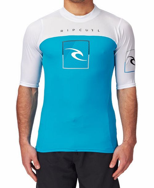 Rip Curl Mens Rip Curl Zone Relaxed Short Sleeve Rash