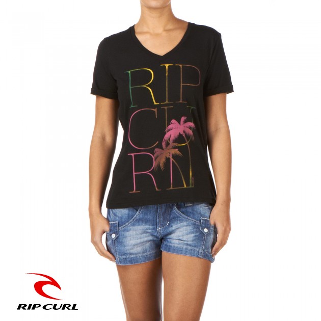 Rip Curl Womens Rip Curl Abaetetuba T-Shirt - Solid Black