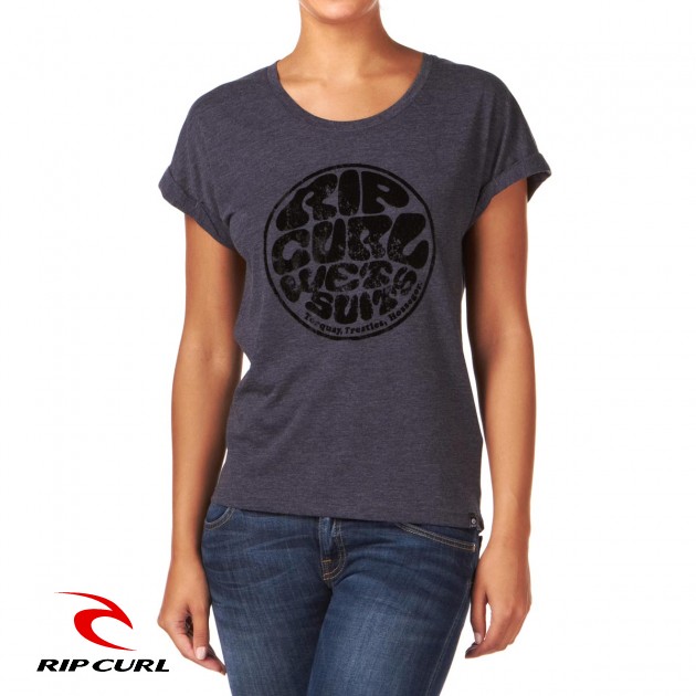 Womens Rip Curl Indi T-Shirt - Navy Heather