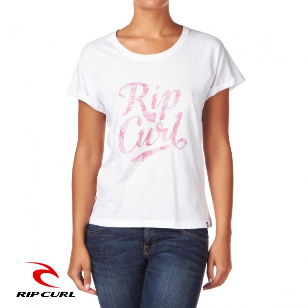Womens Rip Curl Joy T-Shirt - Optical White