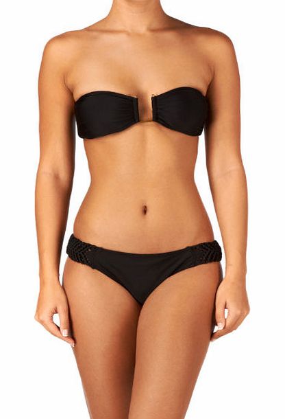 Rip Curl Womens Rip Curl Sunray Bandeau Bikini - Black