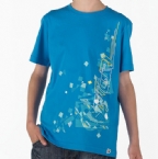 Ripcurl Junior Digital Wave T-Shirt Brilliant Blue