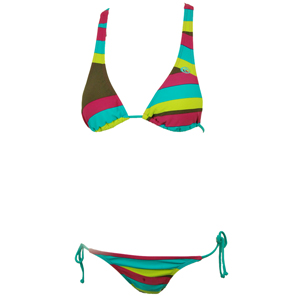Ripcurl Ladies Ladies Ripcurl Somwhere Stripe Bikini. Chocolate