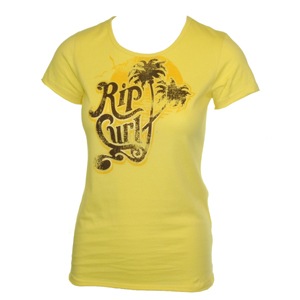 Ripcurl Ladies Ripcurl Tropicalia Tee Shirt. Sunshine